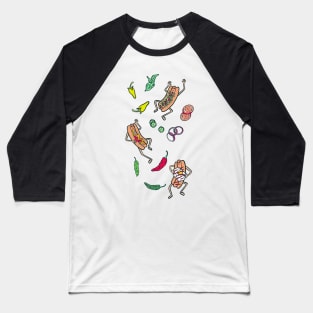 Hot dog party dudes Baseball T-Shirt